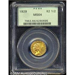 1929 $2 1/2 MS64 PCGS.