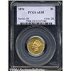 Image 1 : 1874 $3 AU55 PCGS.