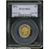 Image 3 : 1874 $3 MS62 PCGS.