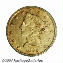 1855-S $5 AU53 PCGS.