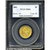 Image 3 : 1861 $5 MS64 PCGS.