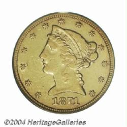 1871-CC $5 XF40 PCGS.