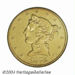 1873-CC $5 XF40 PCGS.