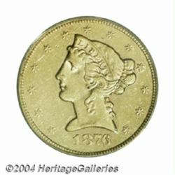 1876-S $5 XF45 PCGS.