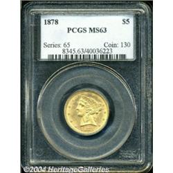 1878 $5 MS63 PCGS.