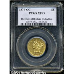 1879-CC $5 XF45 PCGS.