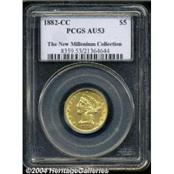 1882-CC $5 AU53 PCGS.