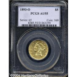 1893-O $5 AU55 PCGS.
