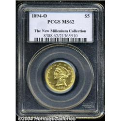 1894-O $5 MS62 PCGS.