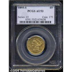 1895-S $5 AU53 PCGS.