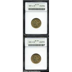 1897-S $5 AU55 ANACS,