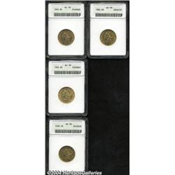 1900 $5 AU58 ANACS,
