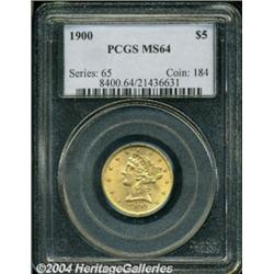 1900 $5 MS64 PCGS.