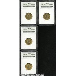 1901 $5 AU50 ANACS,