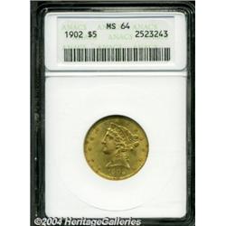 1902 $5 MS64 ANACS.
