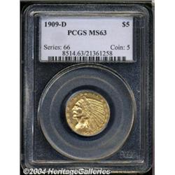 1909-D $5 MS63 PCGS.
