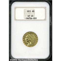 1911 $5 XF45 NGC.