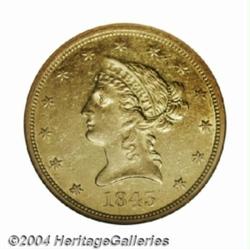 1843-O $10 AU55 NGC.