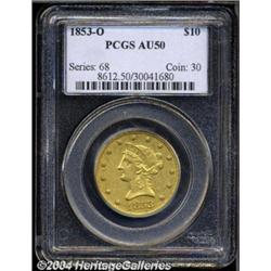 1853-O $10 AU50 PCGS.