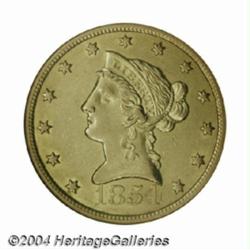 1854-O $10 Large Date AU55 NGC.