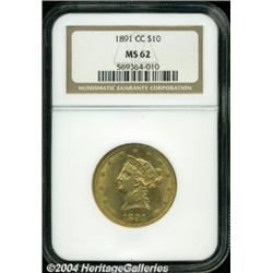 1891-CC $10 MS62 NGC.