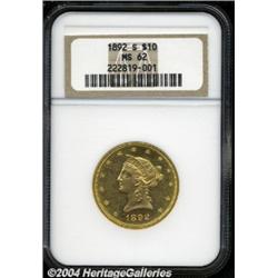 1892-S $10 MS62 NGC.