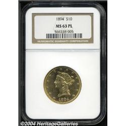 1894 $10 MS63 Prooflike NGC.