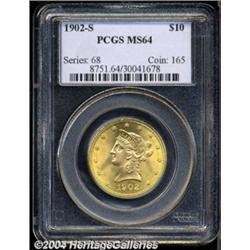 1902-S $10 MS64 PCGS.