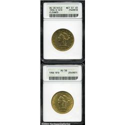 1904-O $10 --Cleaned--ANACS, AU Details, Net XF45,