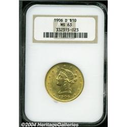 1906-D $10 MS63 NGC.