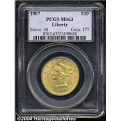 1907 $10 MS63 PCGS.