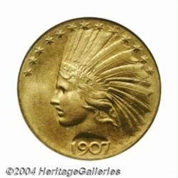 1907 $10 Wire Rim MS66 NGC.