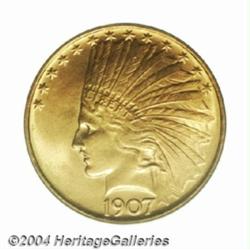 1907 $10 No Motto MS64 PCGS.