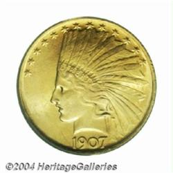 1907 $10 No Motto MS64 PCGS.