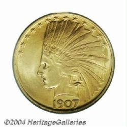 1907 $10 No Motto MS64 PCGS.