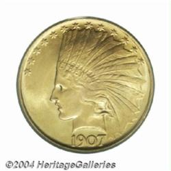 1907 $10 No Motto MS64 PCGS.