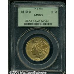 1910-D $10 MS63 PCGS.