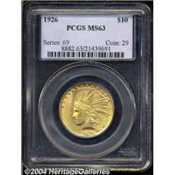 1926 $10 MS63 PCGS.