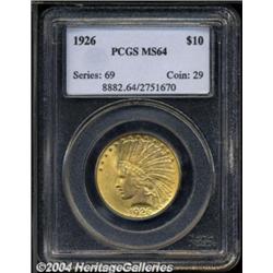 1926 $10 MS64 PCGS.