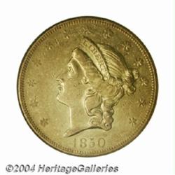 1850-O $20 AU55 NGC.