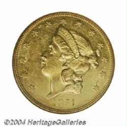 1851-O $20 AU58 NGC.