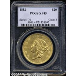 1852 $20 XF45 PCGS.