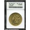 Image 1 : 1852 $20 --Cleaned--PCGS. AU Details, Net XF45.
