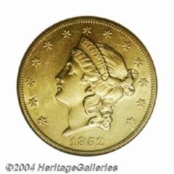 1852-O $20 AU58 NGC.