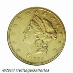 1852-O $20 AU58 NGC.