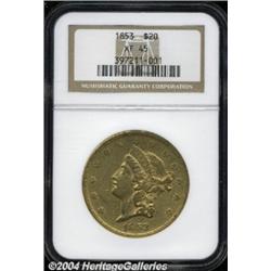 1853 $20 XF45 NGC.