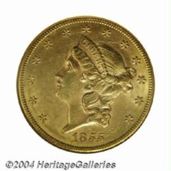 1855-S $20 AU58 NGC.