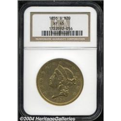 1856-S $20 XF45 NGC.