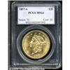 Image 3 : 1857-S $20 MS64 PCGS.
