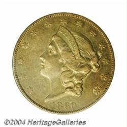 1860-O $20 AU50 PCGS.